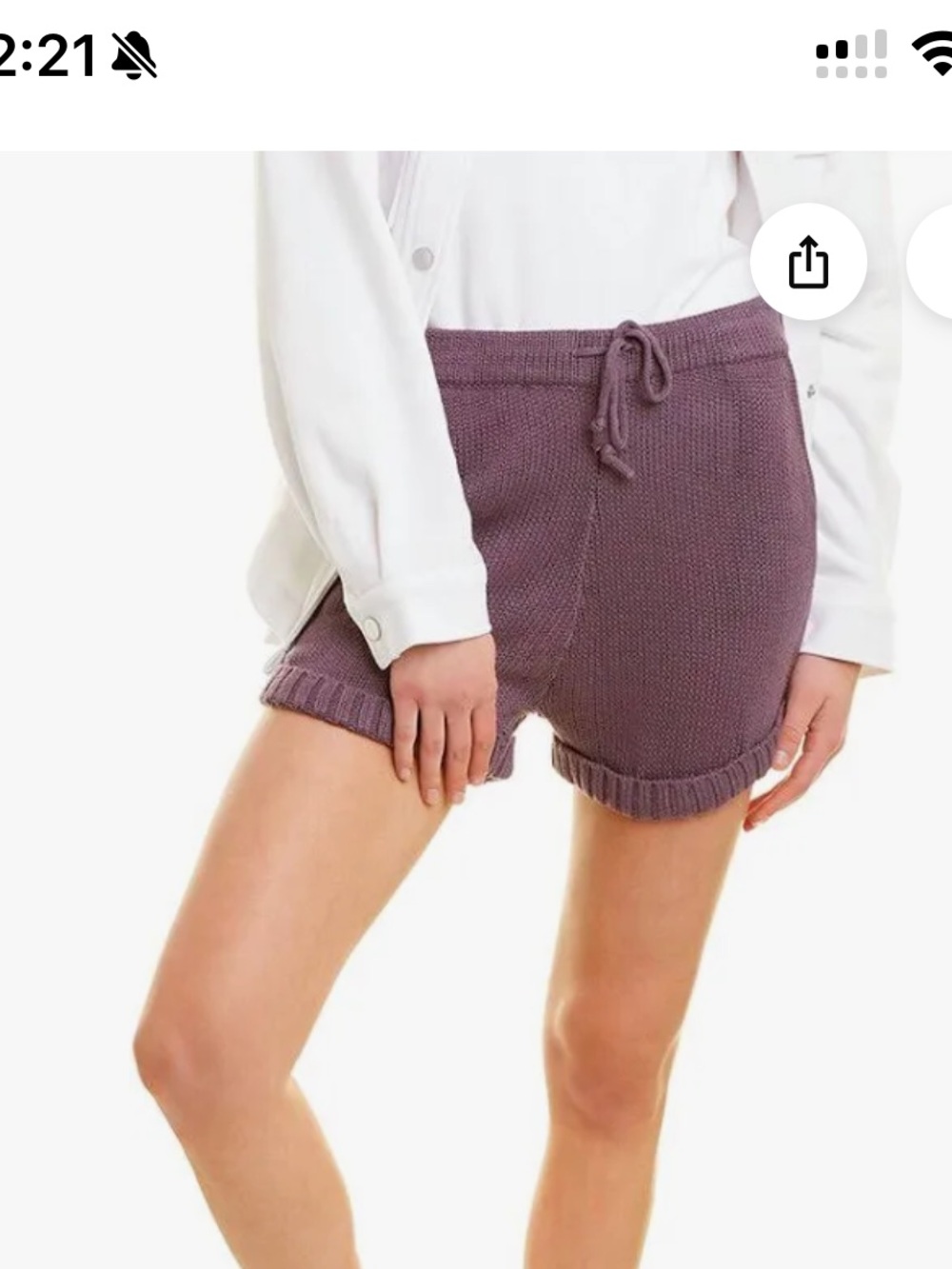 NWT 525 America Vintage Violet Knit Shorts Size Medium